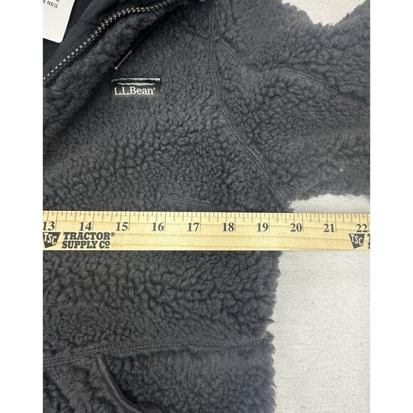 LL Bean Jacket Womens S Alloy Gray Mountain Pile Hooded Fleece Full Zip Coat NWT - Picture 4 of 6